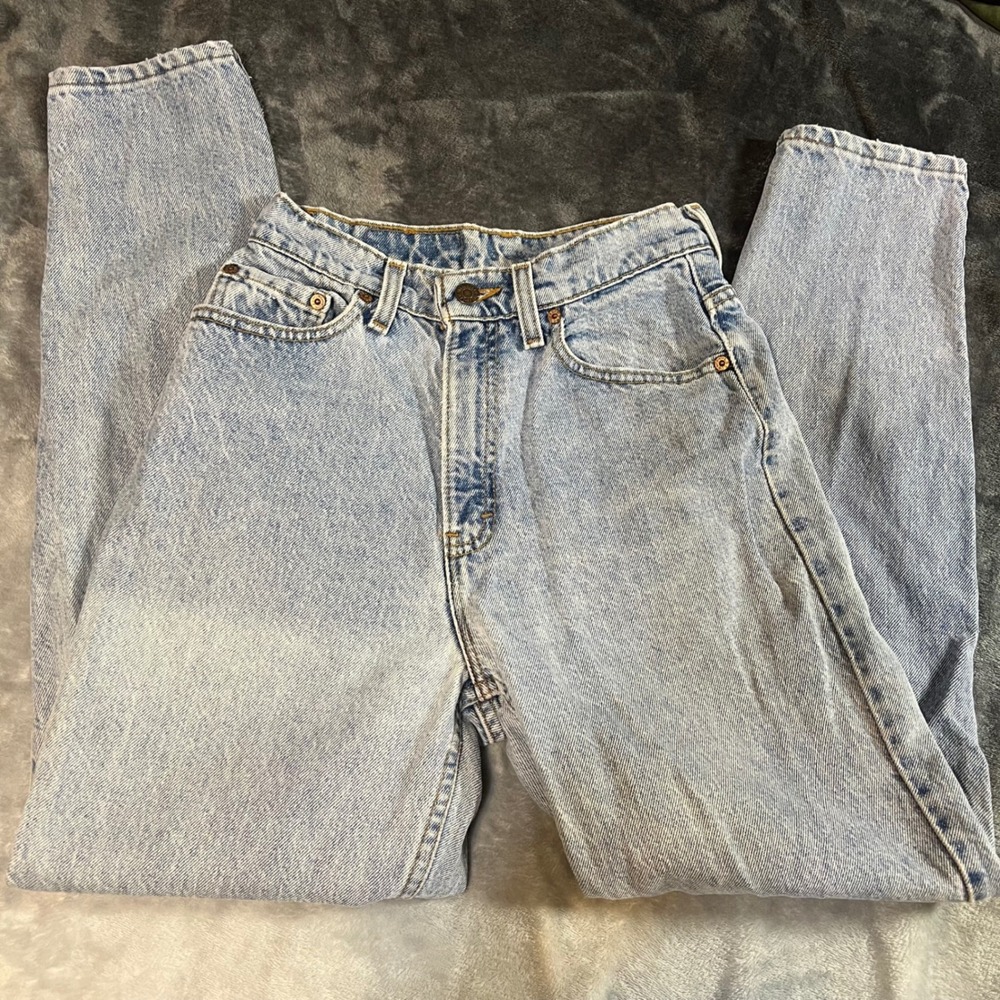 Levi's 550 Relaxed Tapered Jeans Women 6S Light Wash Vintage Made in USA